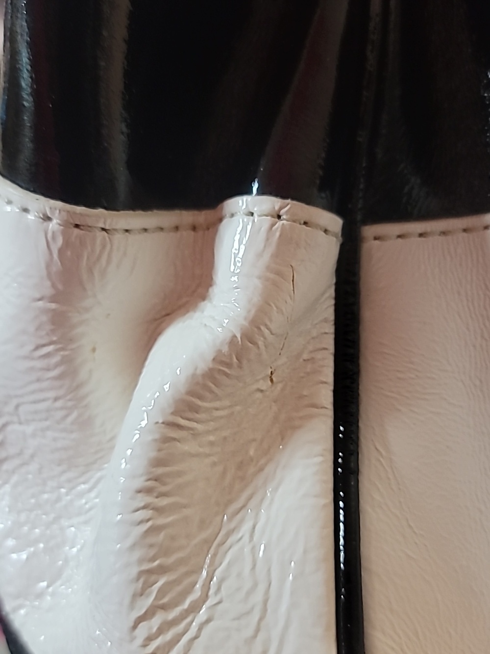 Kate Spade Black, White & Red w/Polka Dot Interior Patent Leather Shoulder Tote - Picture 15 of 15